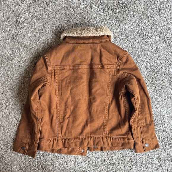 GAP Toddler Boys 4T Tan Sherpa-Lined Jean Jacket NWOT - Picture 2 of 3